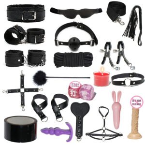 sm props set, bondage, handcuffs, whip, anal plug, adult couple sex toys, sex toys